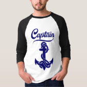 Kapitän Segelboot Anker Nautisches Design T-Shirt (Vorderseite)
