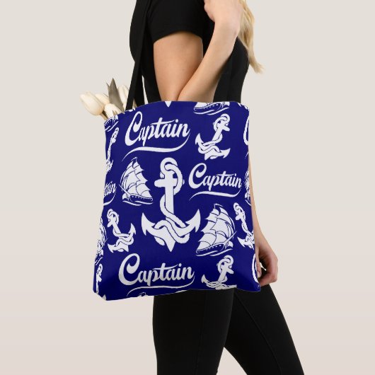 Kapitän Segelboot Anker Nautisches Design Tasche (Von Nahem)
