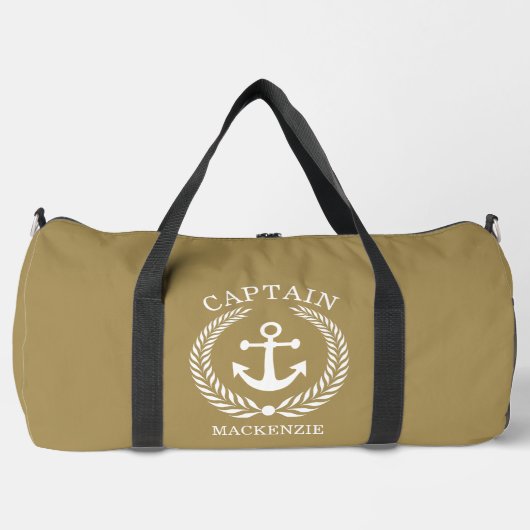 Kapitän Segler personalisierter Anker Duffle Bag (Vorderseite)