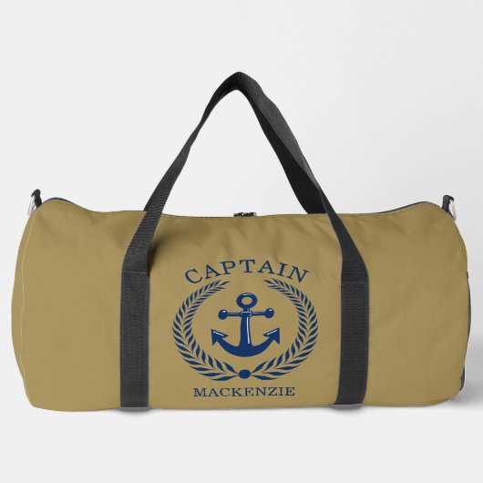 Kapitän Segler personalisierter Anker Duffle Bag (Vorderseite)