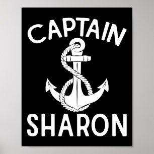 Kapitän Sharon Anker Schiff Yacht Bootfahren Boot Poster