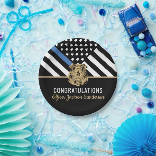 Kapitän Sheriff, Polizeibeamter für Altersversorgu Pappteller (Party)