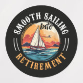 Kapitän Smooth Sailing in den Ruhestand Etiketten (Design 2)