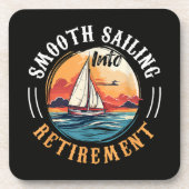 Kapitän Smooth Sailing in den Ruhestand Getränkeuntersetzer (Vorderseite)
