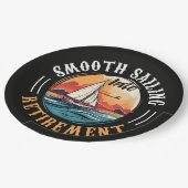 Kapitän Smooth Sailing in den Ruhestand Pappteller (Schrägansicht)