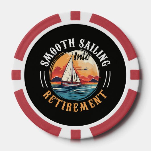 Kapitän Smooth Sailing in den Ruhestand Pokerchips (Vorderseite)