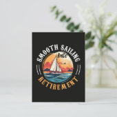 Kapitän Smooth Sailing in den Ruhestand Postkarte (Stehend Vorderseite)