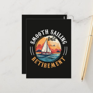 Kapitän Smooth Sailing in den Ruhestand Postkarte