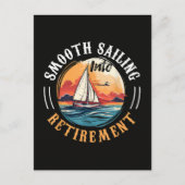 Kapitän Smooth Sailing in den Ruhestand Postkarte (Vorderseite)