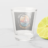Kapitän Smooth Sailing in den Ruhestand Schnapsglas (Rückseite)