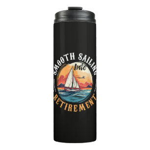 Kapitän Smooth Sailing in den Ruhestand Thermosbecher