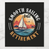 Kapitän Smooth Sailing in den Ruhestand Weinetikett (Einzelnes Label)