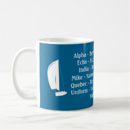 Kapitän Tasse Phonetisches Alphabet Schiff Segeln