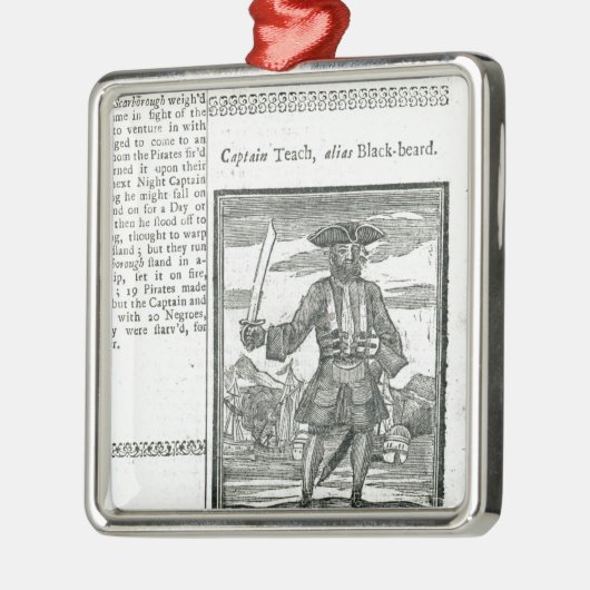 Kapitän Teach, alias schwarzer Bart Silbernes Ornament (Links)