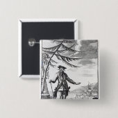Kapitän Teach, allgemein angerufen Blackbeard Button (Vorne & Hinten)
