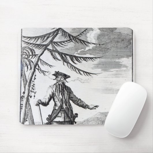 Kapitän Teach, allgemein angerufen Blackbeard Mousepad (Mit Mouse)