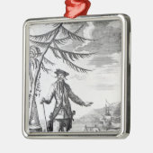 Kapitän Teach, allgemein angerufen Blackbeard Ornament Aus Metall (Links)