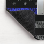 Kapitän Thin Blue Line Distressive Flag Mousepad (Ecke)