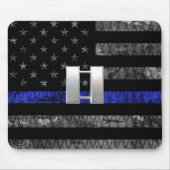 Kapitän Thin Blue Line Distressive Flag Mousepad (Vorne)