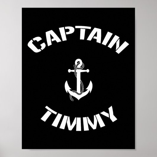Kapitän Timmy Personalisiert Boot Na Poster (Vorne)