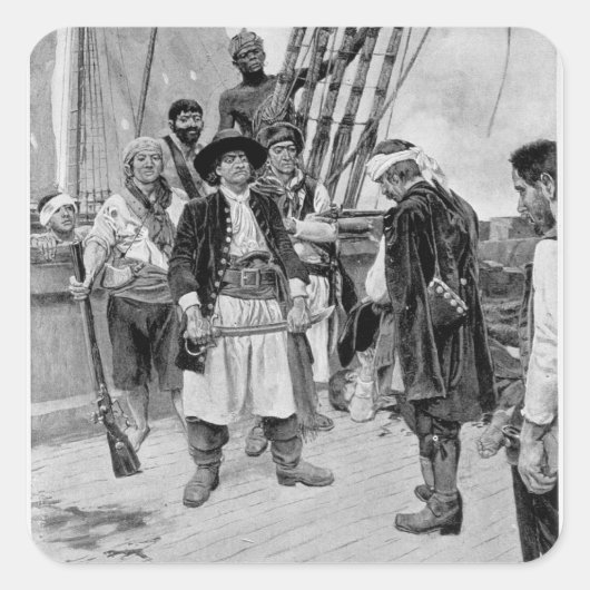 Kapitän Tongrelow nahm die größte Abbildung Quadratischer Aufkleber (Vorderseite)