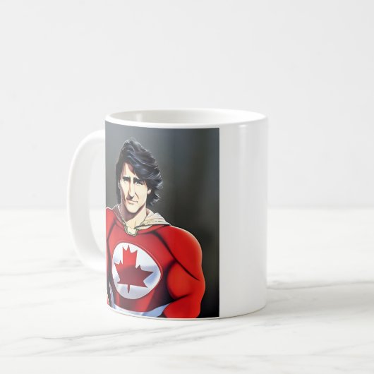 Kapitän Trudeau, Kanadas Held Kaffeetasse (Vorderseite Links)