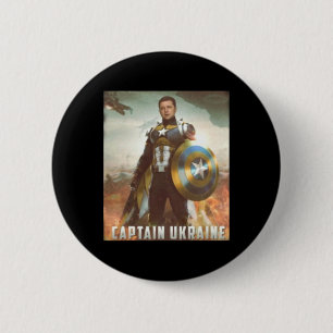 Kapitän Ukraine Kämpfe Bete Für Ukraine Ich Stehe Button