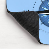 Kapitän und Kompassrose Mousepad (Ecke)
