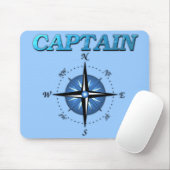 Kapitän und Kompassrose Mousepad (Mit Mouse)