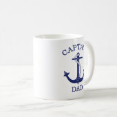 Kapitän Vater Nautical Anchor Kaffeetasse (VorderseiteRechts)