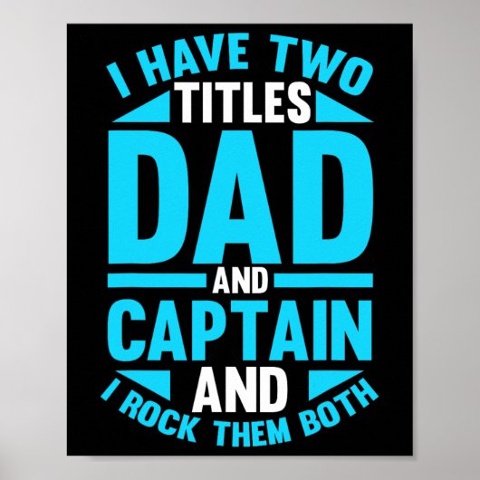 Kapitän Vater Vater Schiff Boot Poster (Vorne)
