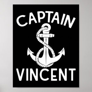 Kapitän Vincent Yacht Schiff Anker Bootfahren Boot Poster