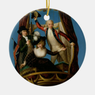 Kapitän Vincenzo Lunardi mit seinem behilflichen Keramik Ornament