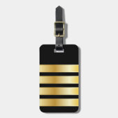 Kapitän von Airline: Epaulet Gold Bands Gepäckanhänger (Vorderseite vertikal)