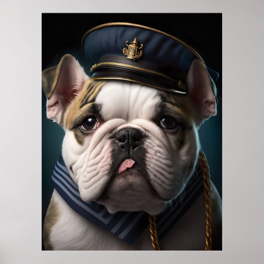 Kapitän von Bulldog Poster (Vorne)