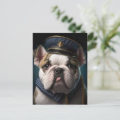 Kapitän von Bulldog Postkarte (Stehend Vorderseite)