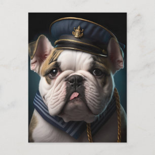 Kapitän von Bulldog Postkarte