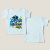 Kapitän von Cutness Kids Nautical T-Shirt (Design Vorderseite & Rückseite)