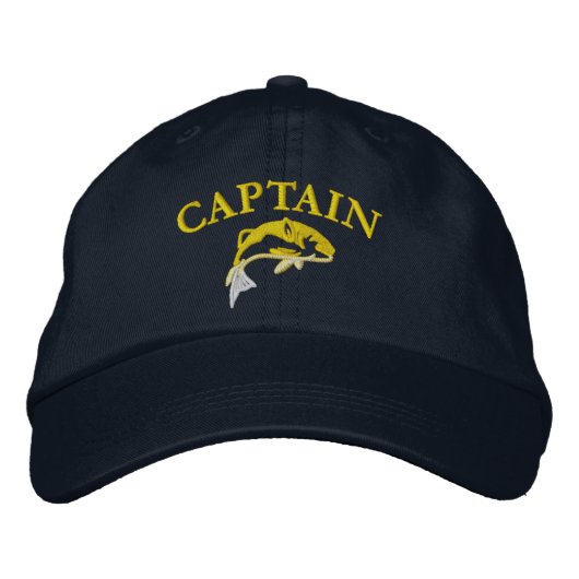 Kapitän von Fischereifahrzeugen Bestickte Baseballkappe (Vorderseite)