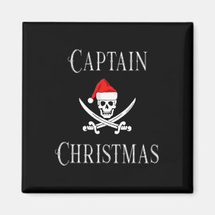 Kapitän Weihnachten Feiertag Piratenschädel Santa  Magnet