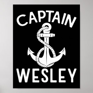 Kapitän Wesley Anker Schiff Bootfahren Yacht Boot Poster