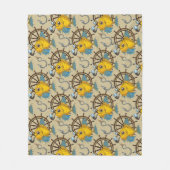 Kapitän zur See-Fisch-Muster Fleecedecke (Vorderseite)