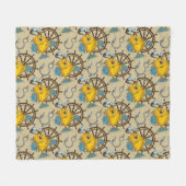 Kapitän zur See-Fisch-Muster Fleecedecke (Vorderseite (Horizontal))