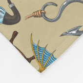 Kapitän zur See-Fisch-Muster Fleecedecke (Ecke)