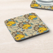 Kapitän zur See-Fisch-Muster Getränkeuntersetzer (Linke Seite)