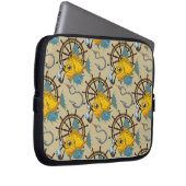 Kapitän zur See-Fisch-Muster Laptopschutzhülle (Vorne Rechts)