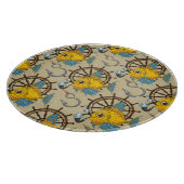 Kapitän zur See-Fisch-Muster Schneidebrett (Ecke)