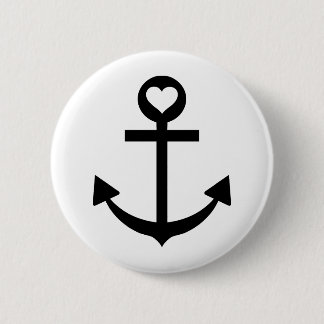 Kapitänankerherz Button