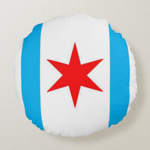 Kapitänchicago Snuggle-Schild Rundes Kissen