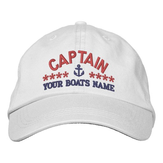Kapitäne von Segelbooten Bestickte Baseballkappe (Vorderseite)